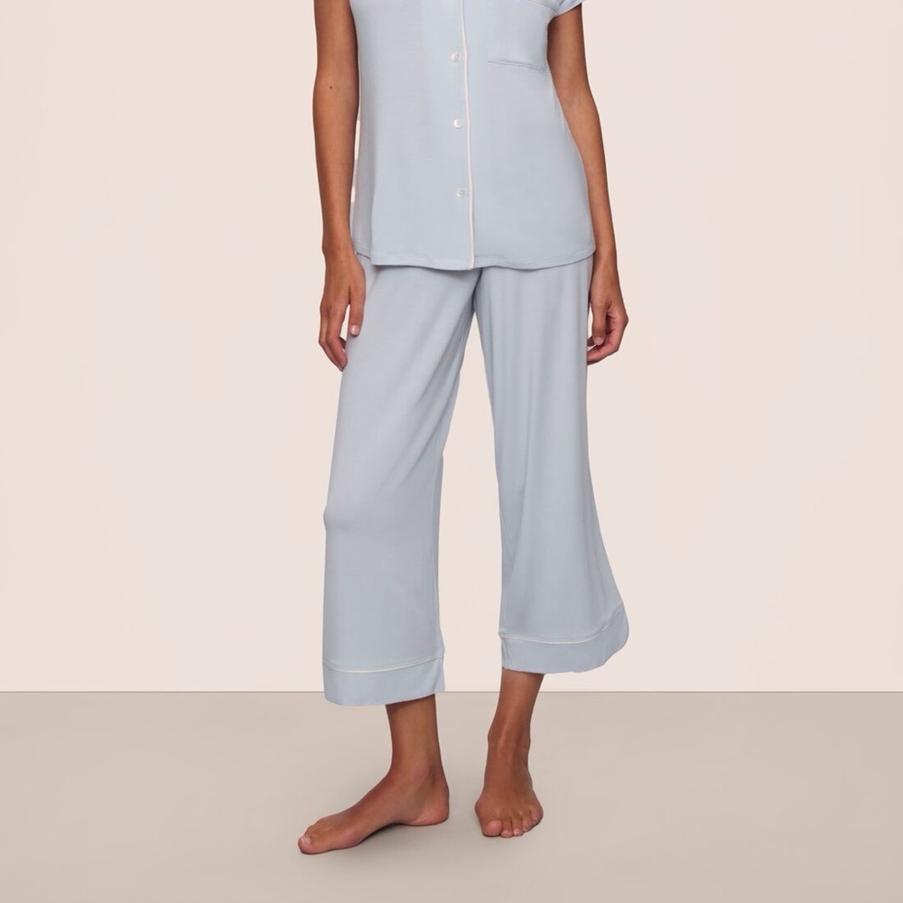 Eberjey Gisele TENCEL™ Modal Cropped PJ pants size XL soft blue - Picture 3 of 8